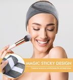 SINLAND Spa Headband for Women 3 Counts Adjustable Makeup Hair Band - Image 6