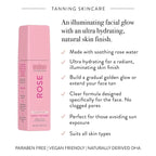Minetan Rose Face Tan Mist | Clear Facial Self Tanning Spray | Gradual Daily - Image 3