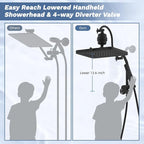 Hibbent 5-spray Filtered Rainfall Shower Head Combo, High Pressure 13'' - Image 5