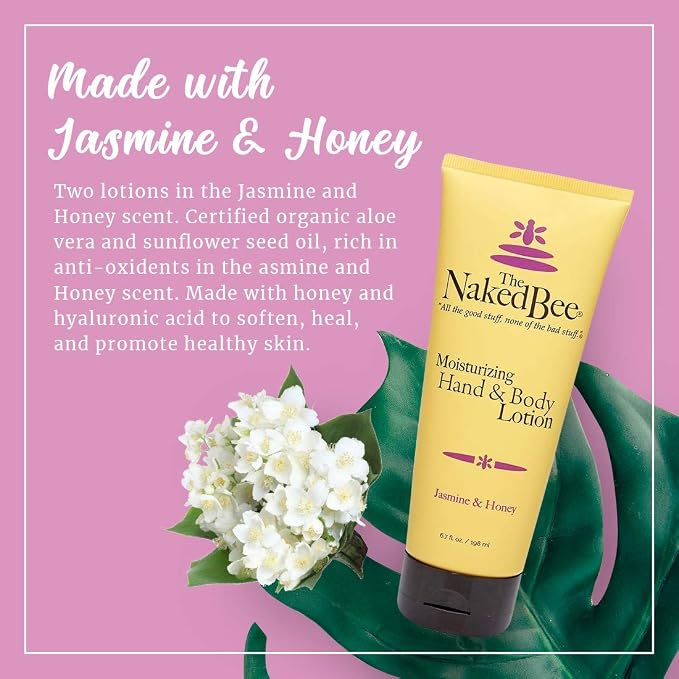 The Naked Bee Jasmine & Honey Moisturizing Hand & Body Lotion, 6.7 oz - Image 2