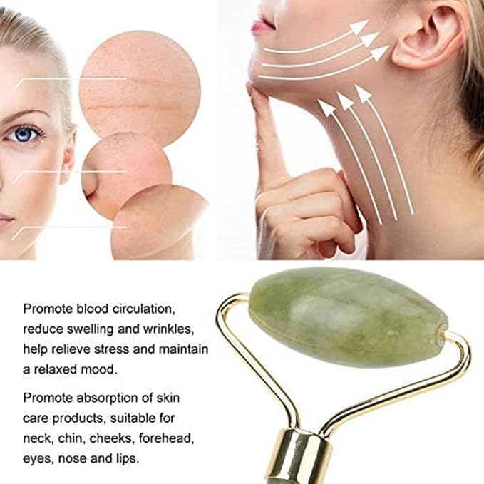 Jade Roller & Gua Sha Set 5 in 1 Facial Massager Tools - Image 5