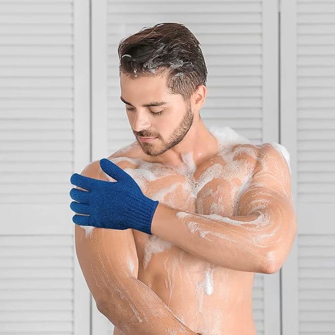 2 Pairs Bath Exfoliating Gloves - Image 6