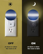 Night Lights Auto Sensor Navy Blue Ombre Night Light Solid Color Round Lamp - Image 6