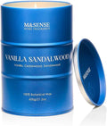 M&SENSE Vanilla Sandalwood Scented Candles Large, Natural Soy Candles 21.2oz by MSENSE