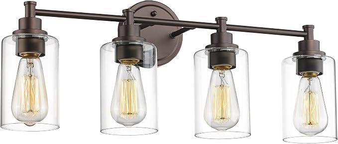 FEMILA Bathroom Vanity Light Fixture, 4-Light Farmhouse Wall Vanity Lights by FEMILA