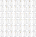 YOROXRG 48 Pack White Unscented Clear Glass Filled Votive Candles. Hand Poured by YOROXRG
