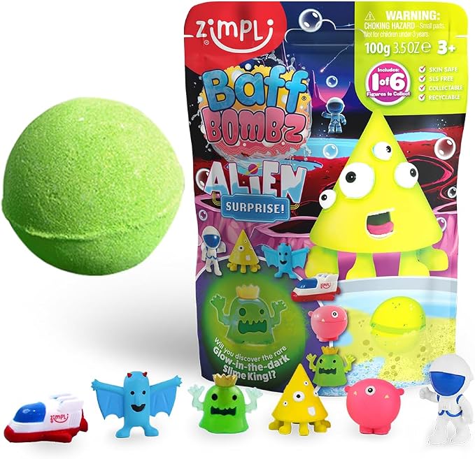 Zimpli Kids Large Alien Surprise Bath Bomb, 1 of 6 Surprise Alien Toys to by ZimpliKids