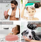 3 Pack Silicone Body Scrubber, Silicone Loofah Exfoliating Soft Body Scrubber - Image 7
