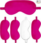 Sleep Masks 5PACK Silk Eyes Cover Satin Eye Mask Silky Blackout Soft Blindfold by WJingYiJia