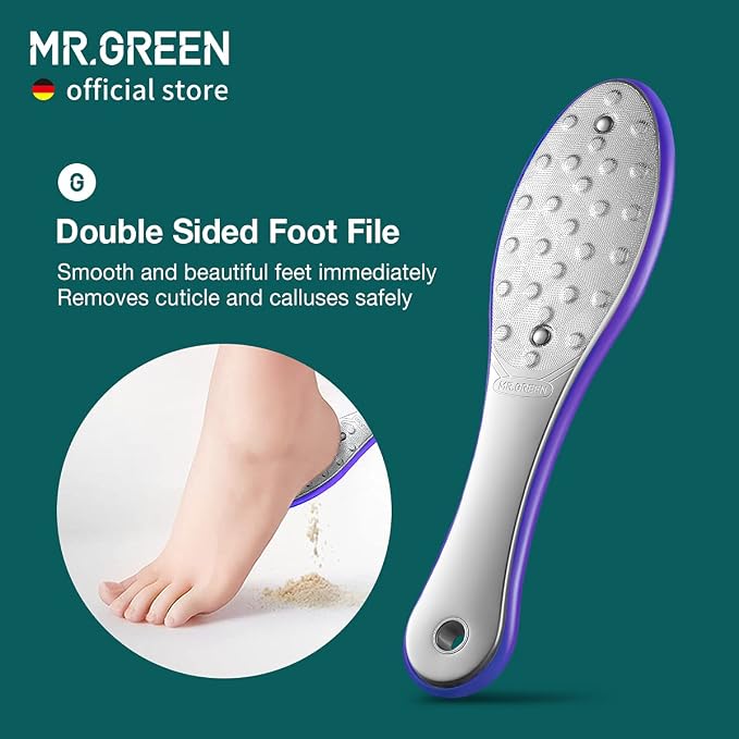 MR.GREEN Foot File Double Sided Pedicure Foot Care Tools Professional Callus - Image 2