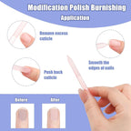 4Pcs Glass Cuticle Pusher, Crystal Cuticle Pusher Glass File, Dual-Ended - Image 3