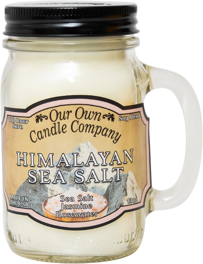Our Own Candle Company, Himalayan Sea Salt Scented Mason Jar Candle, 100 Hour by OurOwnCandleCompanycandles