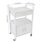 Salon Trolley Cart with Wheels, Mobile Utility Storage Cabinet with 1 Drawer & - Image 6
