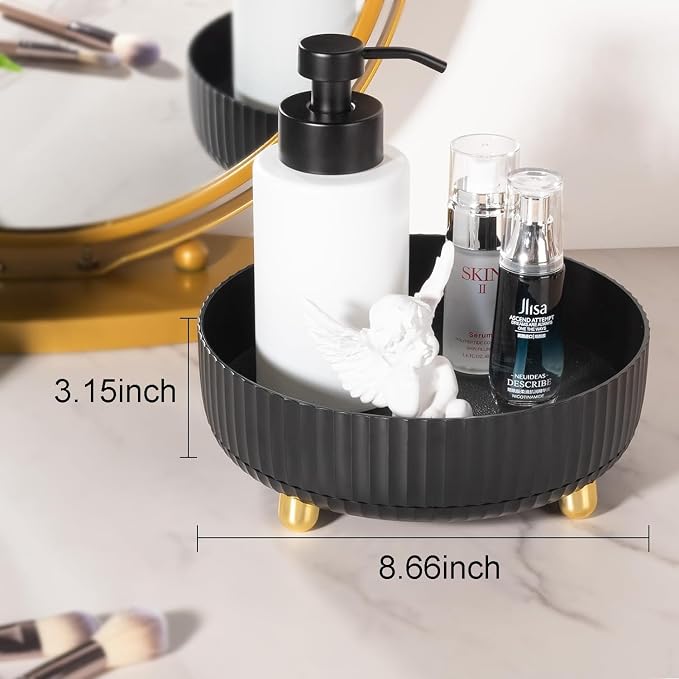 Anyoifax Makeup Perfume Organizer Tray 360 Degree Rotating Lazy Susan Skincare - Image 5