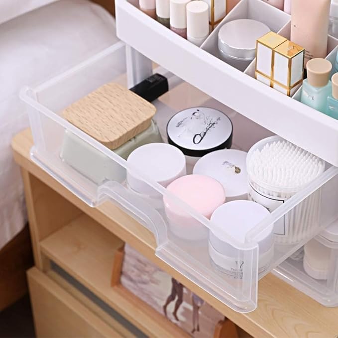 Simbuy Makeup Organizer with 3 Drawers, Bathroom Vanity Countertop Storage - Image 4