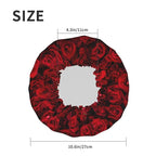 Red Rose Flowers Shower Cap For Women Reusable Waterproof Double Layers Bath - Image 5