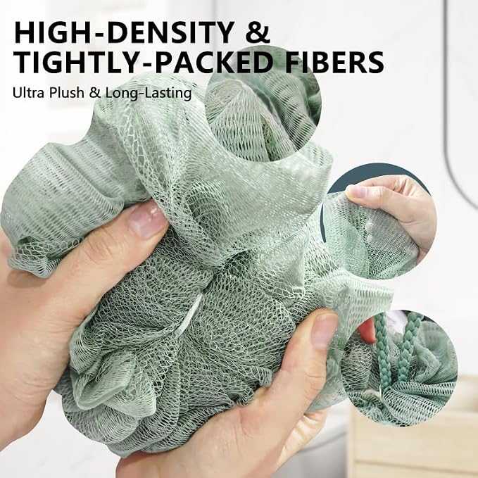 Shower Loofah Sponge for Men Women Loofah Exfoliating Body Scrubber 4 Color - Image 4