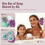 3 Pack Bath Loofah Shower with Soap Bags, Dual-Use Exfoliating Bath Sponges - Image 4