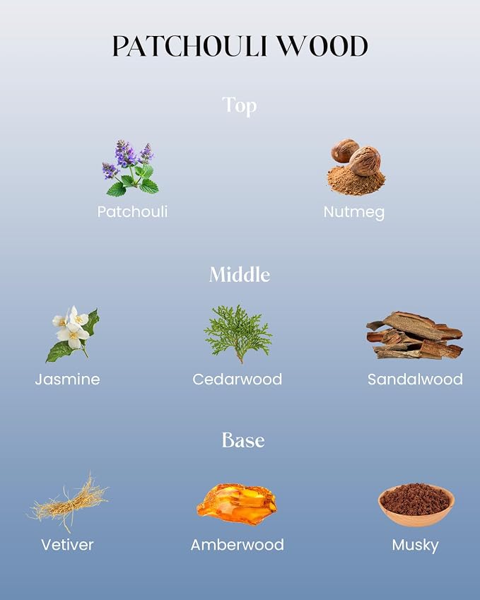 M&SENSE Sandalwood Patchouli Scented Candle - Image 2