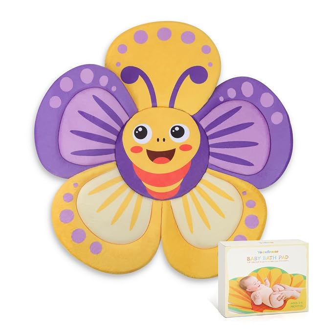 Flower Baby Bath Pad for Infant Bathtub Sink Flower Mat Tub Little Lotus by YooxArmor