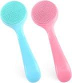 2Pack Silicone Face Brush Manual Face Scrub Brush Soft Facial Brushes by DIVINA+VITAE
