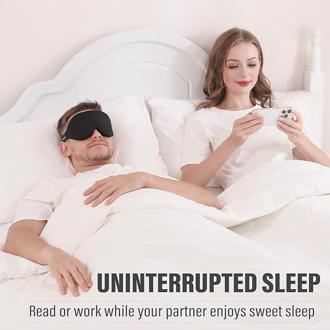 YIVIEW Sleep Mask for Side Sleeper, Complete Light Blocking 3D Sleeping Eye Mask - Image 7