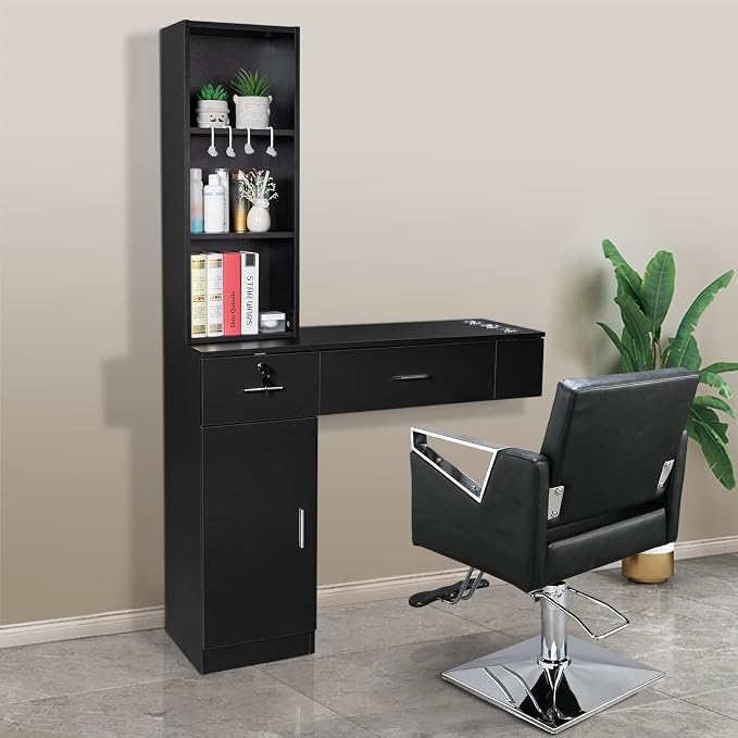 OmySalon Wall Mount Barber Stations, Salon Stations - Image 8