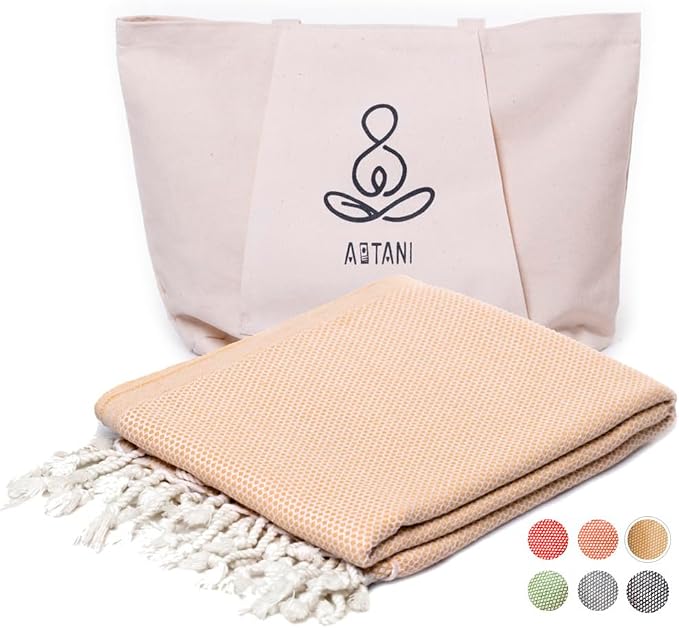 ATANI 69x35 in Oversized Turkish Beach Towel Set by ATANI