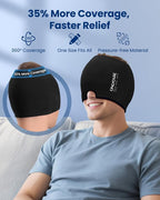 ONLYCARE Migraine Relief Cap, Soothing Migraine Mask, Upgraded Odorless Gel Ice - Image 4