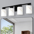 4-Light Bathroom Light Fixtures, Modern Vanity Lights, Living Room, E26 Base by Mieloxiy