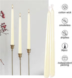 WPONSZU 16 Pack Ivory Taper Candles, 7-8 Hours Burn Time, Smokeless and Dripless - Image 8
