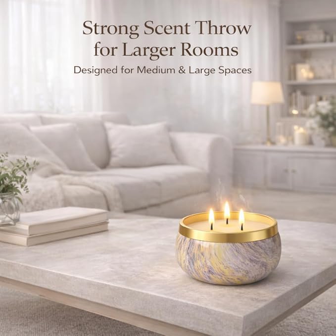 YMing 3-Wick Candle Gift Set, 3 Pack, 14 oz Each, Scented Candles - Image 5