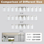 10-Light Bathroom Light Fixtures, Modern Vanity Lights, Brushed Nickel Metal - Image 3