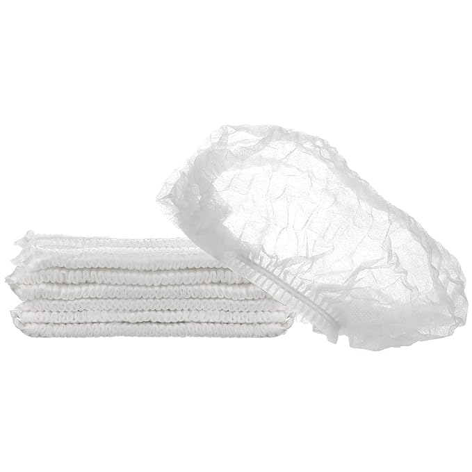 100 Pcs Disposable Nonwoven Bouffant Caps 21 Inch Hair Net Elastic Cap Hair - Image 7