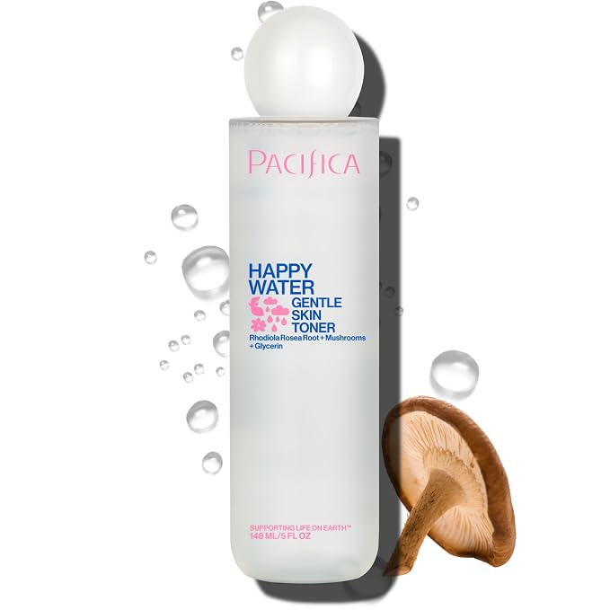 Pacifica Happy Water Hydrating Facial Toner – Vegan Ceramides, Hyaluronic Acid by PacificaBeauty