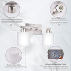 Bathroom Vanity Light Fixture Over Mirror - Image 6