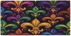 Colorful Mardi Gras Fleur De Lis Beach Towel Oversized Quick Dry Beach Blanket - Image 3