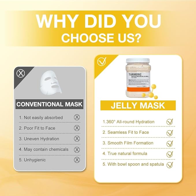 Jelly Mask for Facials Professional, Hydrating & Moisturizing Peel-Off Natural - Image 6