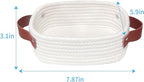 ABenkle Small Storage Basket, Mini Rope Woven Baskets, Cute Shelf Closet - Image 2