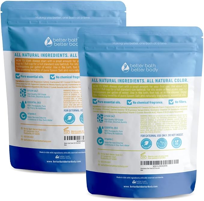 2 Pack Foot Soak Salts Bundle for DIY Foot Spa - Image 2