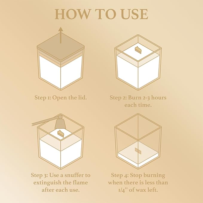 Scented Candle, 7.04 oz Vanilla Cream Aromatherapy Candle, Natural Soy Wax - Image 7