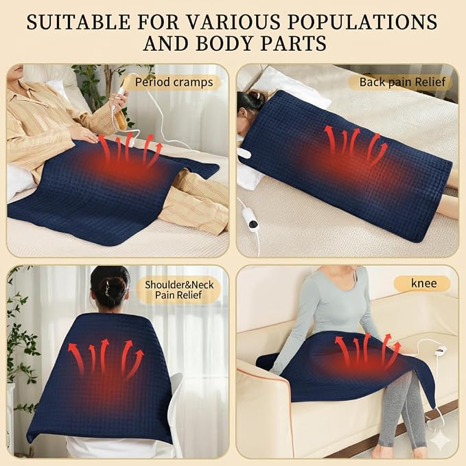 Electric Heating Pad for Back Pain Relief, Heating Pad for Period Cramps Neck - Image 7