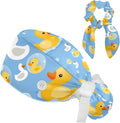 Scrub Cap with Hair Scrunchy, Ponytail Holder Surgical Cap by FVQL