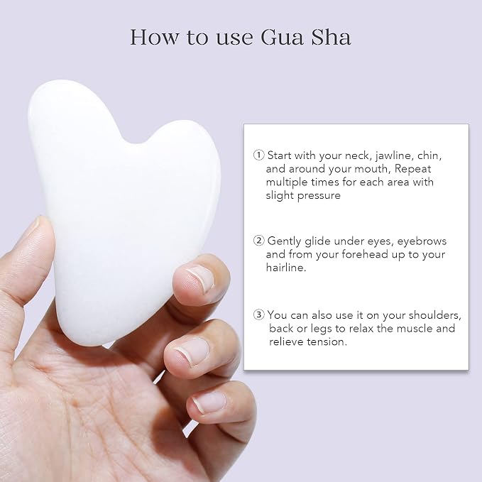 BAIMEI IcyMe Jade Roller & Gua Sha Set Face Roller and Gua Sha Facial Tools - Image 9