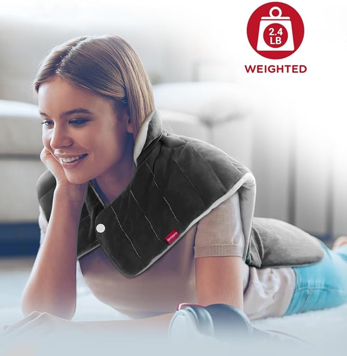 Comfytemp Heating Pad for Back Neck Shoulders, Weighted Heating Pad, Valentines - Image 7