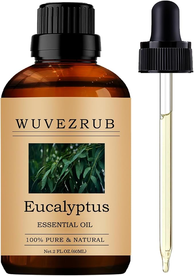 Eucalyptus Essential Oil, 60ML 100% Pure and Natural by WUVEZRUB