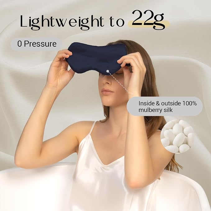 ZIMASILK Adjustable 100% 22 Momme Mulberry Silk Sleep Mask - Image 2