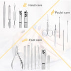Yougai Nail Clippers set for Men and Womens Gift Manicure Set 18 Pieces - Image 2