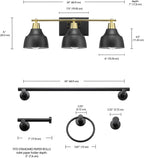 Globe Electric 63000204 5-Piece All-in-One Bathroom Accessory Set, 3-Light - Image 8