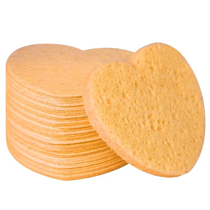50-Count Facial Sponges Compressed, 100% Natural Cellulose Face Sponge - Image 6